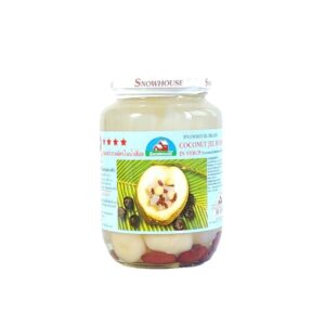 สโนว์เฮาส์ วุ้นมะพร้าว รวมมิตร 470 กรัม 
SNOWHOUSE COCONUT JEL RUAMMITR+SYRUP