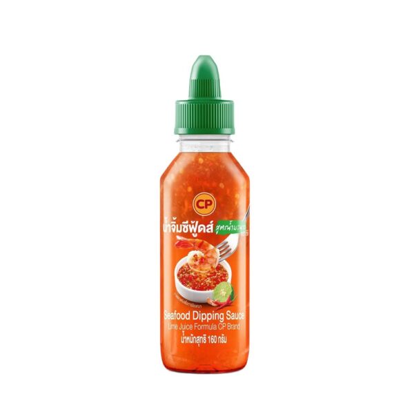 ซีพี น้ำจิ้มซีฟู้ดส์สูตรมะนาว 160 กรัม  
CP Seafood Dipping Sauce with Lime Flavor