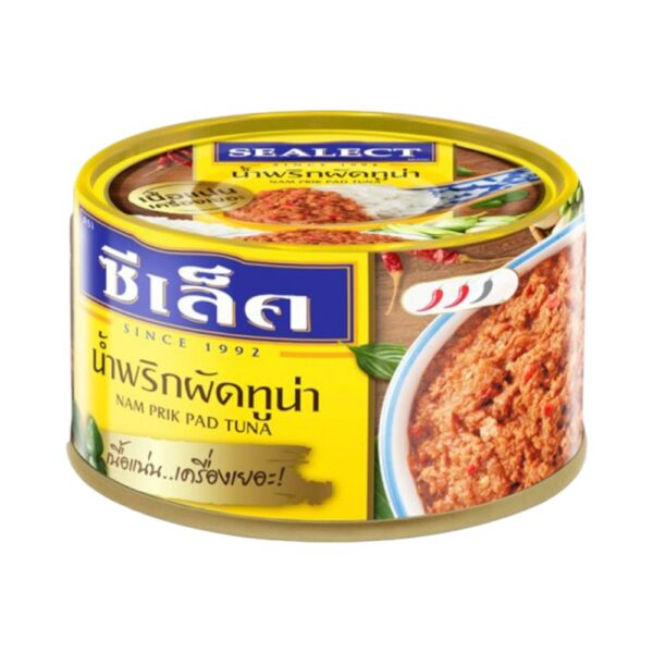 ซีเล็ค ทูน่าปรุงรสสูตรน้ำพริกผัด 95ก.
SEALECT Tuna Seasoned With Stir-Fried Chili Paste