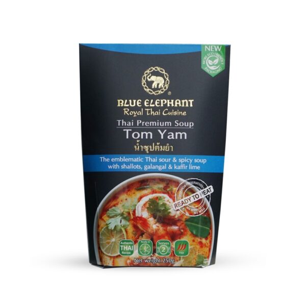 บลูเอเลเฟ่นท์ น้ำซุปต้มยำ 250 กรัม 
BLUE ELEPHANT Tom Yam Soup