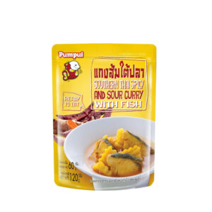 ปุ้มปุ้ยแกงส้มใต้ปลา 120 กรัม 
PUMPUI SOUTHERN THAI SPICY AND SOUR CURRY WITH FISH