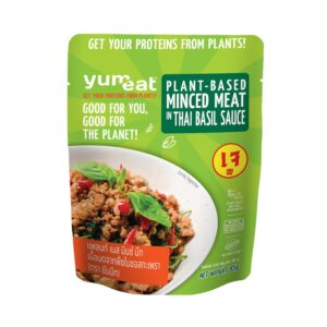 ยัมมีท เนื้อบดจากพืชในซอสกะเพรา 85 กรัม 
YUMEAT MINCED MEAT IN THAI BASIL
