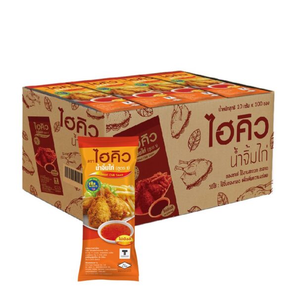 ไฮคิวน้ำจิ้มไก่ 10 กรัม แพ็ค 100 ซอง 
HI-Q Chicken Dipping Sauce