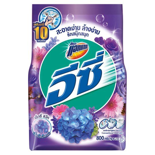 แอทแทค อีซี่ ผงซักฟอก สูตรมาตรฐาน กลิ่นเซ็กซี่สวีท สีม่วง 800 กรัม  
ATTACK Easy Regular Detergent Sexy Sweet Purple