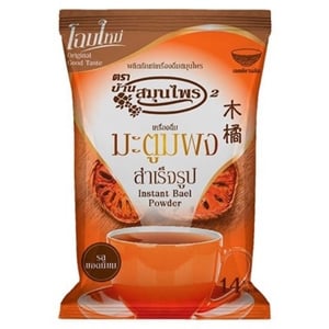บ้านสมุนไพร มะตูมผงสำเร็จรูป 16 กรัม X 12 ซอง. 
HERBAL HOUSE  BAEL FRUIT POWDER