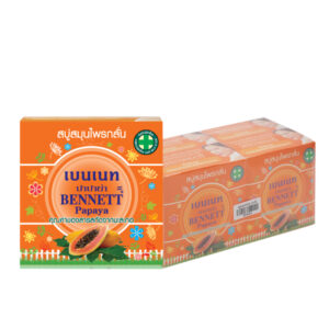 เบนเนท สบู่สมุนไพรกลั่น มะละกอ 160 ก. x 4 
BENNETT Papaya Soap