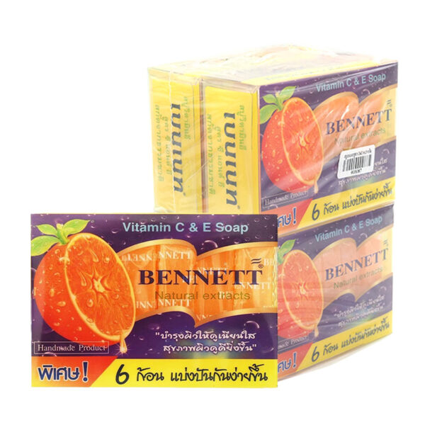 เบนเนท สบู่วิตามิน ซีและอี 25 ก. 6 ชิ้น x 4   
BENNETT Vitamin C & E Soap