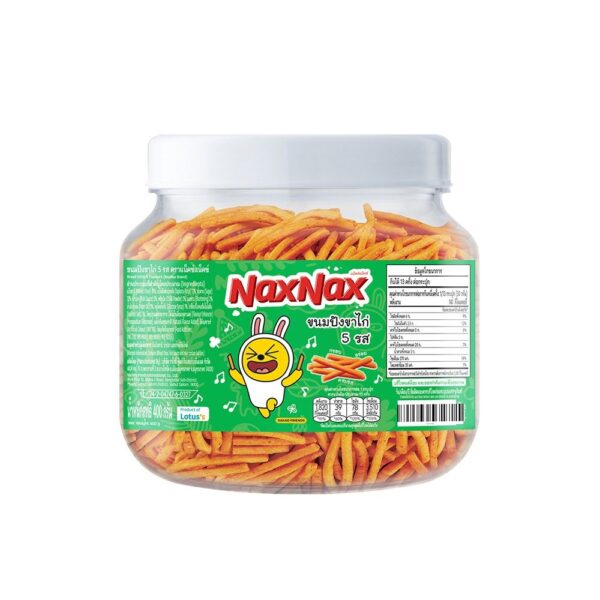 แน็คซ์แน็คซ์ขนมปังขาไก่ 5 รส 400ก. 
NAXNAX FLAVOUR BREADSTICK