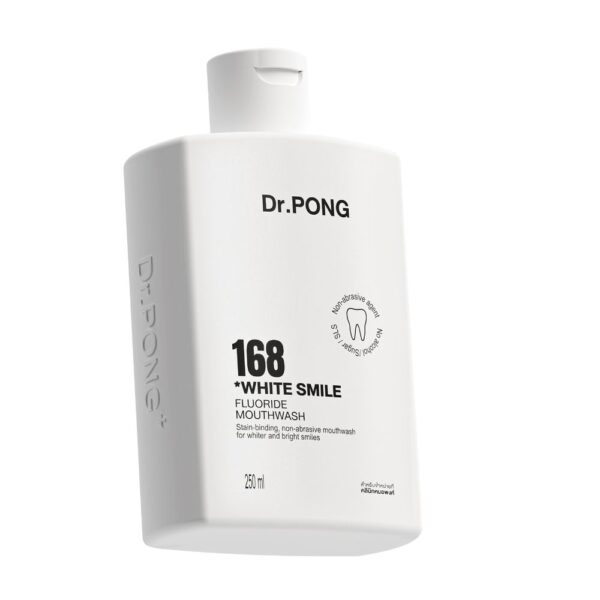 DR.PONG 168ไวท์ฟลูออไรด์ เมาท์วอช 250 มล.  
DR.PONG 168 WHITENING MOUTHWASH
