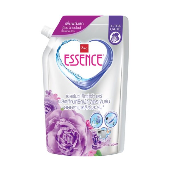 เอสเซ้นซ์น้ำยาซักผ้าเข้มข้นสีม่วง 600 มล. 
ESSENCE CONCENTRATED LIQUID VIOLET