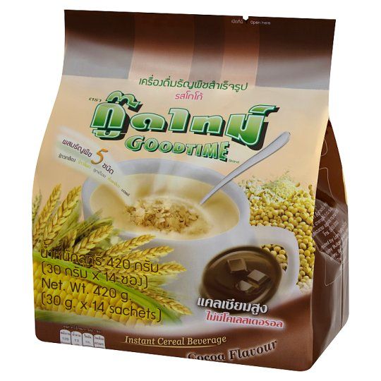 กู๊ดไทม์เครื่องดื่มธัญญาหาร โกโก้ 420 ก. 
GOOD TIME COCOA FLAVOUR