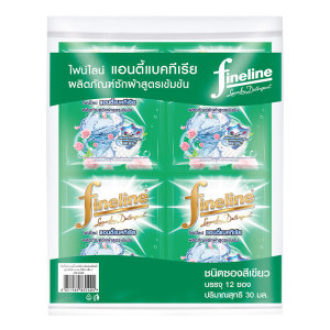 ไฟน์ไลน์ น้ำยาซักผ้า สูตรเข้มข้น สีเขียว 30 มล. x 12  
FINELINE Liquid Concentrate Detergent Green
