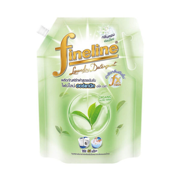 ไฟน์ไลน์ ผลิตภัณฑ์ซักผ้า สูตรเข้มข้น ออร์แกนิค อโล เวร่า 1250 มล. สีเขียว  
FINELINE Liquid Detergent Concentrated Organic Aloe Vera