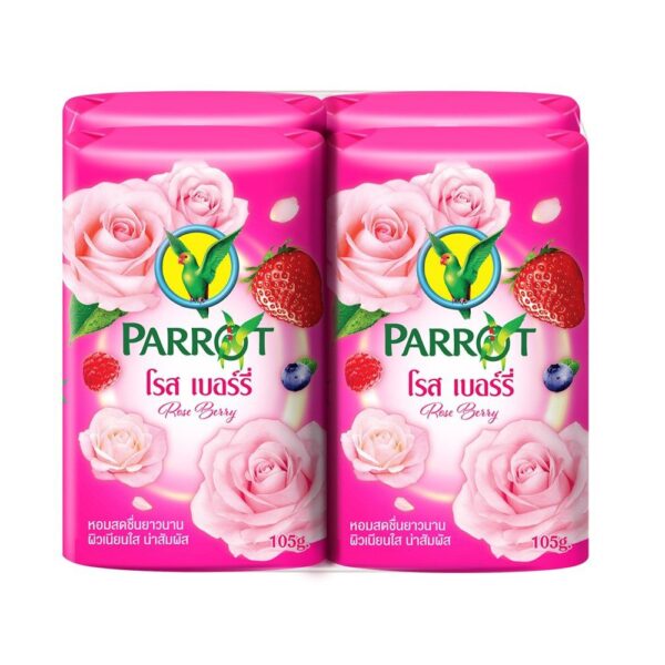 PARROT BOTANICALS ROSE BERRY พฤกษานกแก้วสบู่โรสเบอร์รี่ 105 ก.X4 ก้อน
PARROT BOTANICALS ROSE BERRY