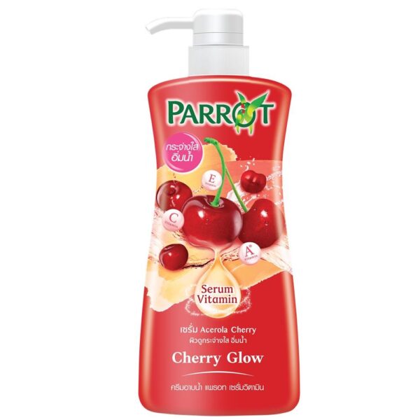 PARROT SERUM VITAMIN CHERRY GLOW แพรอทครีมอาบน้ำ เชอร์รี่โกลว์ 450 มล.
PARROT SERUM VITAMIN CHERRY GLOW