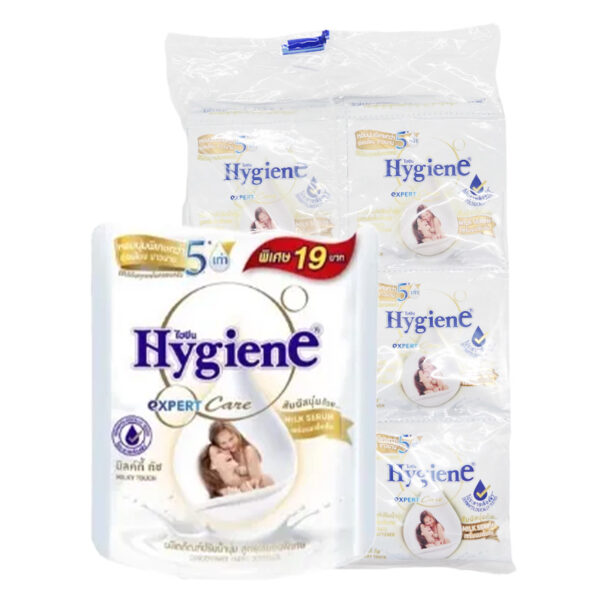 ไฮยีน น้ำยาปรับผ้านุ่ม เอ็กเพิท มิลค์กี้ทัช สีขาว 20 มล.x24  
HYGIENE Fabric Softener Expert Care Milky Touch White