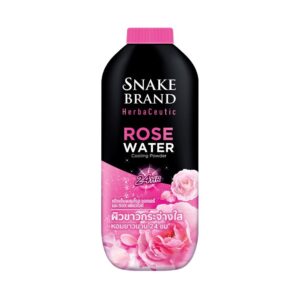 ตรางูแป้งเย็นโรสวอเตอร์ 250 ก.   
SNAKE BRAND TALCUM ROSE WATER