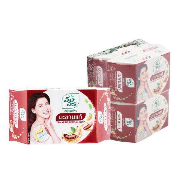 อิงอร สบู่สมุนไพร สูตรมะขามแท้ 85 ก. x 4  
INGON Tamarind & Herbal Soap