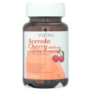 วิสทร้าอะเซโรลาเชอรี่พลัส 100 มก.45 เม็ด  
VISTRA ACEROLA CHERRY PLUS