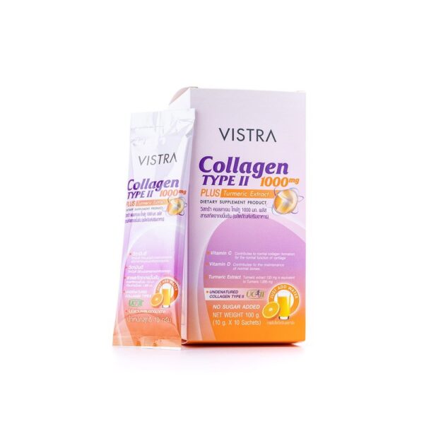 วิสทร้า คอลลาเจน ไทพ์ทู + ขมิ้นชัน 1X10 ซอง 
VISTRA COLLAGEN TYPEII + TURMERIC