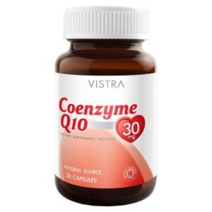 VISTRA NEW COENZYME Q10 วิสทร้า นิวโคเอ็นไซม์คิวเท็น 30 แคปซูล
VISTRA NEW COENZYME Q10