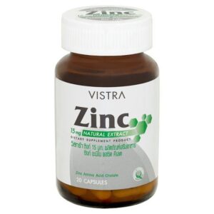 VISTRA ZINC วิสทร้า ซิงก์ 15 มก. 20 แคปซูล
VISTRA ZINC