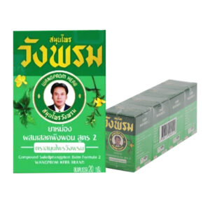 WANGPROM Green Balm วังพรม ยาหม่องเสลดพังพอน 20 ก. x 4
WANGPROM Green Balm