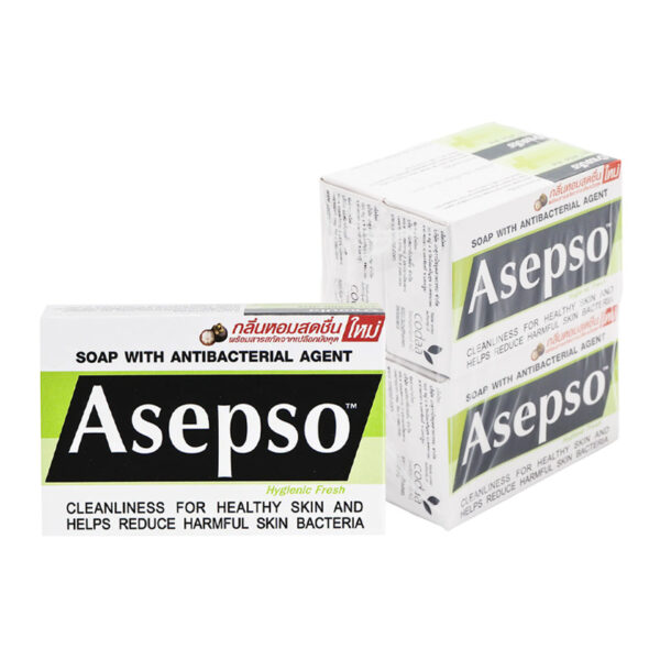 อาเซปโซ สบู่ก้อน สูตรไฮจินิค เฟรช 80 ก. x 4  
ASEPSO Soap Hygienic Fresh