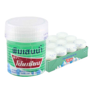 โป๊ยเซียน พิมเสนน้ำชุบสำลี 8 มล. x 12   
POY-SIAN Pim Saen Balm Oil