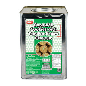เอโร่ คุกกี้สอดไส้ครีมใบเตย 1.3 ก.ก 
ARO Sandwich Cookies Pandan Cream