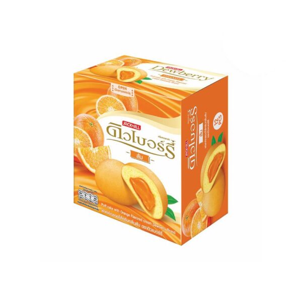 DEWBERRY Puff Cake with Orange Flavored Cream1512 ดิวเบอร์รี่ พัฟเค้กสอดไส้ครีม กลิ่นส้ม 15 ก. 12 ชิ้น
DEWBERRY Puff Cake with Orange Flavored Cream