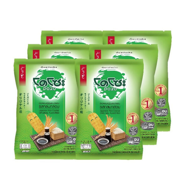 โดโซะ ข้าวหอมญี่ปุ่นอบกรอบ รสกลมกล่อม 56 ก. x 6 
DOZO Japanese Rice Cracker Original