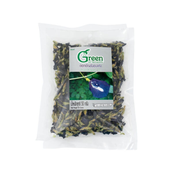 Dr.Greenดอกอัญชันอบแห้ง 50 กรัม  
Dr.Green Dried Butterfly Pea