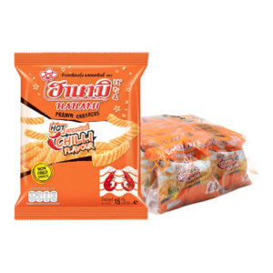 ฮานามิข้าวเกรียบกุ้งฮอตชิลลี่ 15ก. แพ็ค 12 
HANAMI PRAWN CRACKERS HOT CHILLI