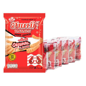 ฮานามิ ข้าวเกรียบกุ้ง รสต้นตำรับ 26 ก.แพ็ค6 ซอง 
HANAMI PRAWN CRACKERS
