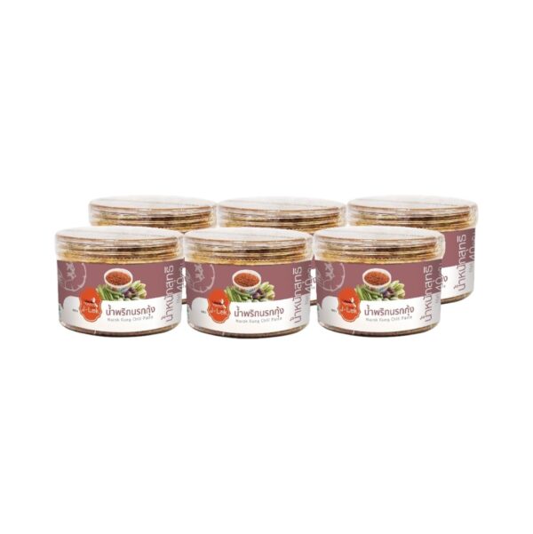 เจ๊เล็ก น้ำพริกนรกกุ้ง กระปุกพลาสติก ขนาด 40 กรัม แพ็ค 6 กระปุก 
J-LEK Narok Kung Chilli Paste