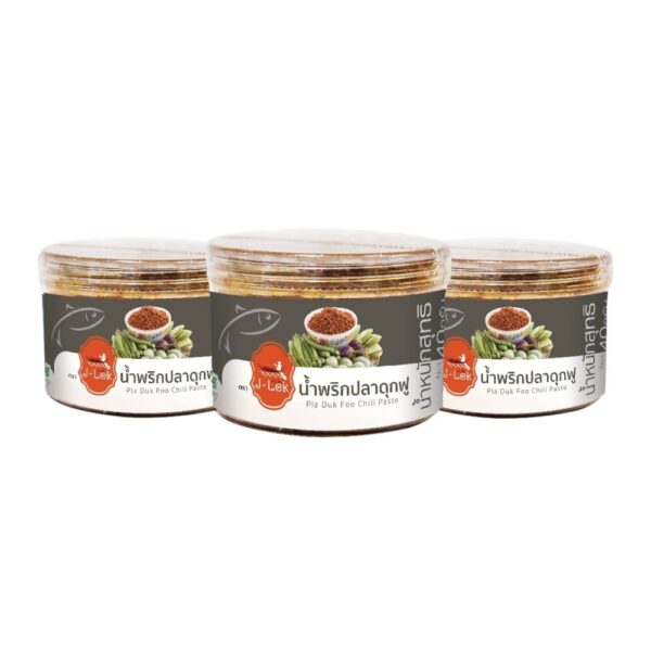 เจ๊เล็ก น้ำพริกปลาดุกฟู กระปุกพลาสติก ขนาด 40 กรัม แพ็ค 3 กระปุก 
J-LEK Pladukfu Chili Flake