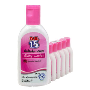 ก.ย. 15 โลชั่นทากันยุง มิ้ลกี้ 50 มล. x 6  
KOR YOR 15 Mosquito Lotion Milky