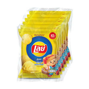 เลย์ ร็อค มันฝรั่งแท้ทอดกรอบ รสมันฝรั่งแท้ 25 ก.แพ็ค 6 
LAY Rock Ridged Potato Chips Original Flavor