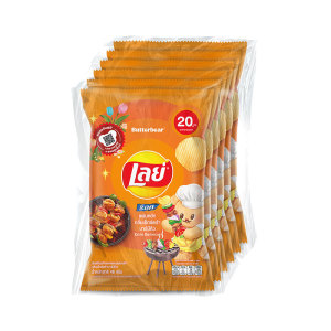 เลย์ ร็อค มันฝรั่งแท้ทอดกรอบ รสบาร์บีคิว 48 ก.แพ็ค 6 
LAYS Rock Ridged Potato Chips Extra Barbecue Flavor