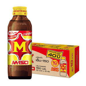 เอ็ม-150 เครื่องดื่มชูกำลัง ขวดแก้ว ฝาเหลือง 150 มล. X50   
M-150 Energy Drink Glass Bottle Yellow Cap