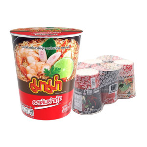 มาม่า คัพ บะหมี่กึ่งสำเร็จรูป รสต้มยำกุ้ง 60 ก. แพ็ค 6 
MAMA Cup Instant Noodles Tom Yum Kung