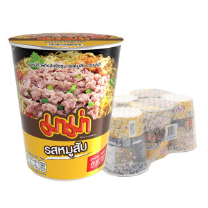 มาม่า บะหมี่กึ่งสำเร็จรูป รสหมูสับ 60 ก. แพ็ค 10 
MAMA Instant Noodles Minced Pork Flavor