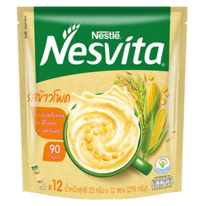 NESVITA CEREAL CRISPY CORN2312 เนสวีต้า เครื่องดื่มธัญญาหารสำเร็จรูป ชนิดผง รสข้าวโพด 23 ก. 12 ซอง
NESVITA CEREAL CRISPY CORN