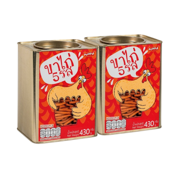 PENNY-O Bread Sticks Snacks 5 Flavors 430 g x 2 เพนนีโอ ขนมปี๊ป ขาไก่ 5 รส 430 ก. x 2
PENNY-O Bread Sticks Snacks 5 Flavors