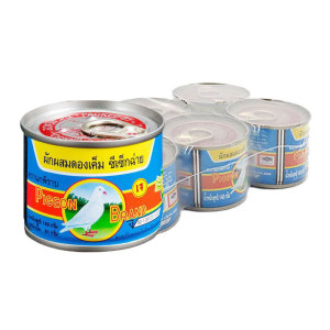 นกพิราบ ผักผสมดองเค็มซีเซ็กฉ่าย ฝาดึง 140 ก. x 6 
PIGEON Mix Pickled Vegetable