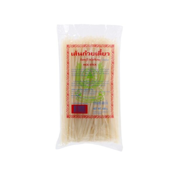 รวงข้าวล้อมโลก เส้นก๋วยเตี๋ยวจันทบุรี (ชนิดพิเศษ) (เส้นเล็ก) 400 ก.
RICE BRAND Chanthaburi  Rice Noodles