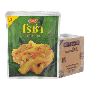 โรซ่า ผักกาดดองยำ 145 ก. x 6 
ROZA Green Mustard Mix Yum