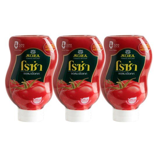 Rosa Tomato Sauce Squeeze Bottle2503 โรซ่าซอสมะเขือเทศ 250 กรัม. X 3
ROSA Tomato Sauce Squeeze Bottle