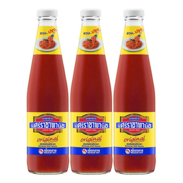 SRIRAJA PANICH Chili 570 g3 ศรีราชาพานิช ซอสพริกเผ็ดกลาง 570 กรัม แพ็ค 3
SRIRAJA PANICH Medium Hot Chili Sauce